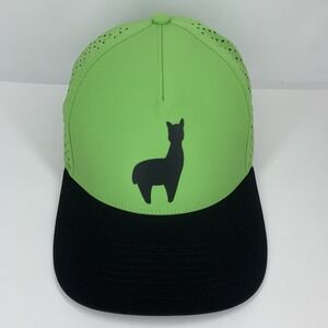 Salt Mafia Alpaca Hat Curved Brim Performance Snapback Green Mesh Baseball Cap